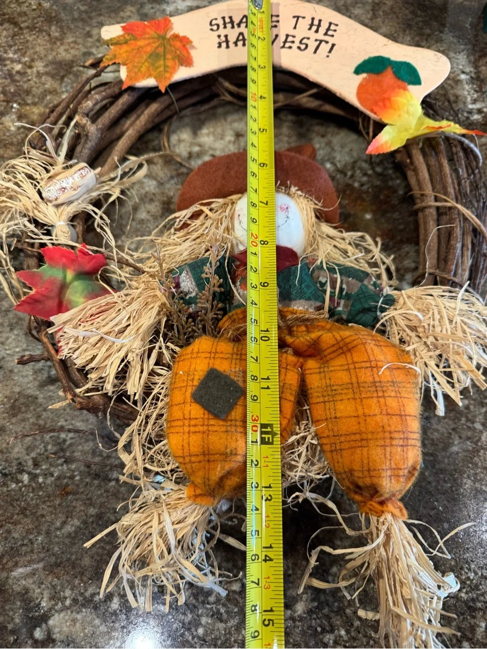 Fall Harvest Decor Lot Scarecrow Wreath Pumpkin Birdhouses Rustic Farmhouse
